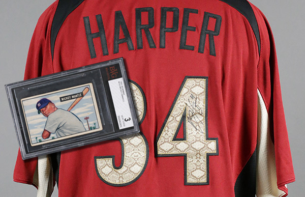 Game-Used Bryce Harper 2018 Home White Jersey with All Star Game