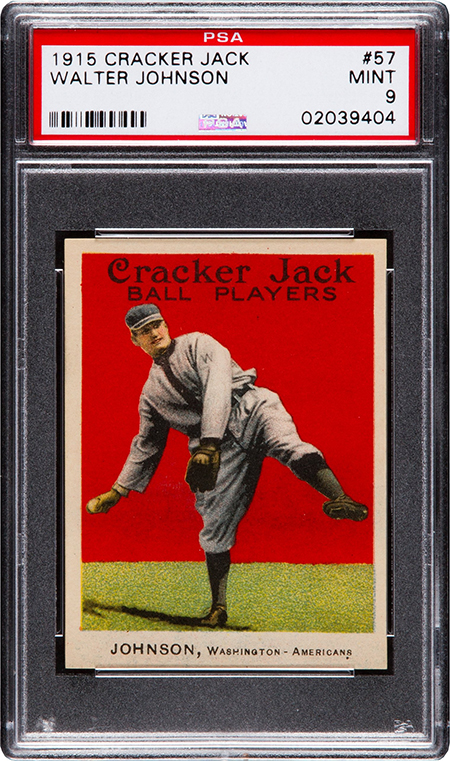 1915 Cracker Jack Walter Johnson PSA 9 450