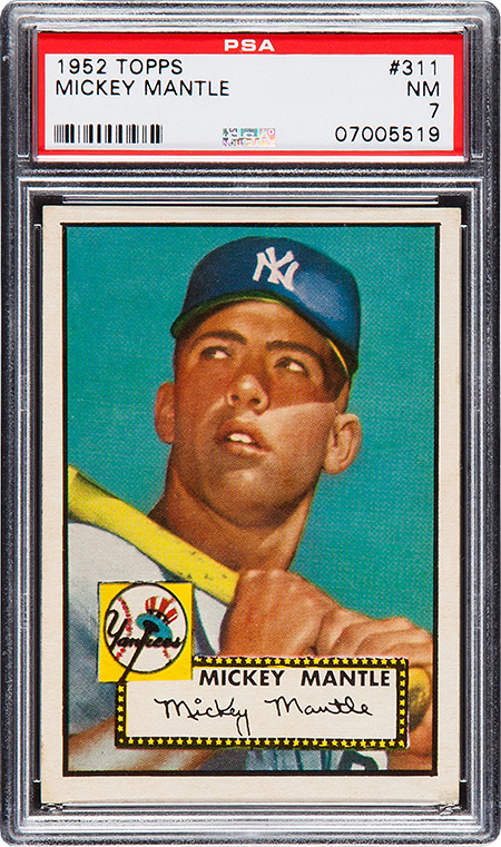 1952 Topps Mickey Mantle PSA 7 Heritage-Aug-2016 450