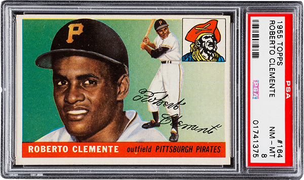 1955 Topps Roberto Clemente RC PSA 8 600