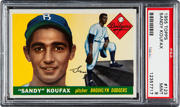 1955 Topps Sandy Koufax RC PSA 9 600