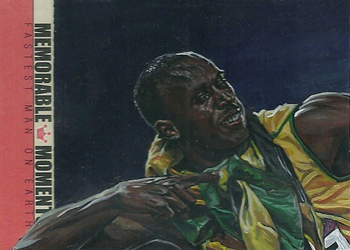 2013 Sportkings Memorable Moments Usain Bolt Painting