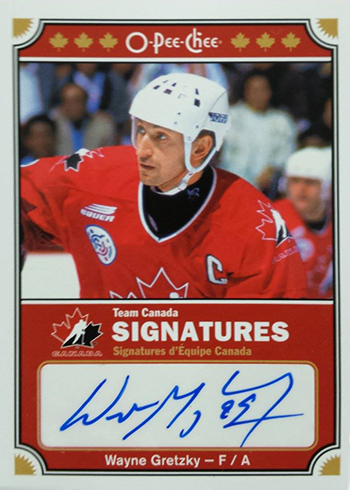 2016-17 O-Pee-Chee Hockey Team Canada Sigantures Wayne Gretzky