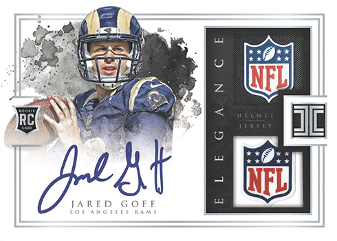 2016 Panini Impeccable Football Elegance Rookie Helmet Patch Autographs