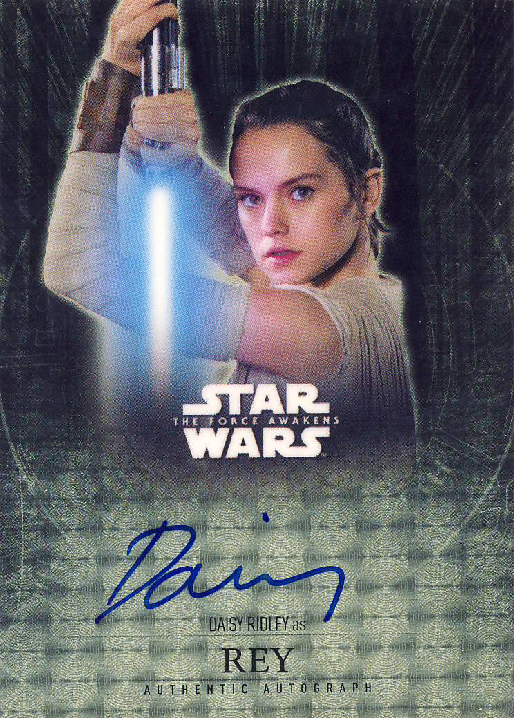 2016 Topps Star Wars The Force Awakens Chrome Daisy Ridley Superfractor Autograph