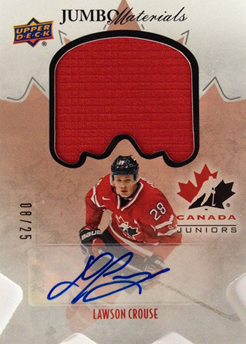 2016 Upper Deck Team Canada Juniors Jumbo Materials Autograph