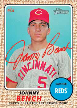 2017 Topps Heritage Baseball Real One Autograph Red Ink