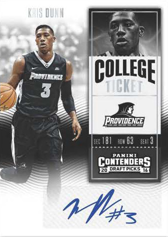 2016-17 Panini Contenders Draft Picks Basketball Details