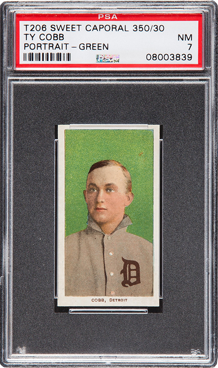 T206 Ty Cobb Green Background PSA 7 450