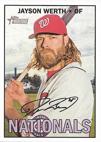 2023 Topps Archives Signature Series Jayson Werth Auto #9/15 2013 Topps  Heritage 