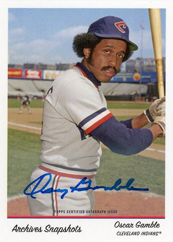 2016 Topps Archives Snapshots Oscar Gamble Autograph