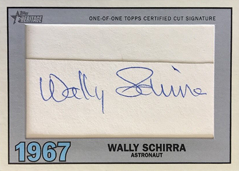 2016 Topps Heritage High Number Celebrity Cut Signature Wally Schirra
