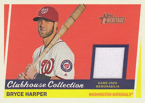 2016 Topps Heritage High Number Clubhouse Collection Relics Bryce Harper