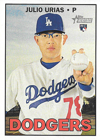 2016 Topps Heritage High Number Error Variation 700 Julio Urias