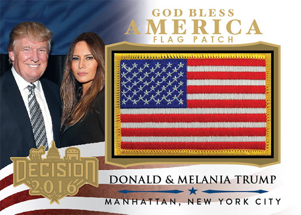 Decision 2016 Series 2 God Bless America Patch Donald Trump Melania Trump