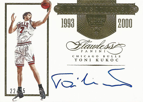 2015-16 Panini Flawless Basketball Transitions Autographs Toni Kukoc