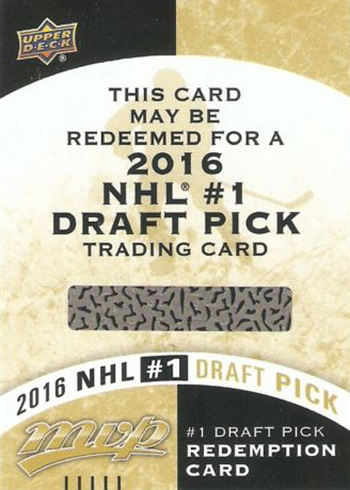 2016-17 Upper Deck MVP Draft Redemption