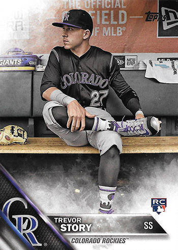 Trevor Story player worn jersey patch baseball card (Colorado Rockies) 2021  Topps Clubhouse Collection #CCTS