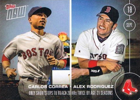 2016 Topps Now 474 Carlos Correa Alex Rodriguez Error