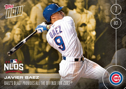 MLB Chicago Cubs Javier Baez #657 2016 Topps NOW Trading Card 
