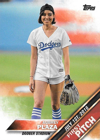 2016 Topps Update First Pitch Aubrey Plaza