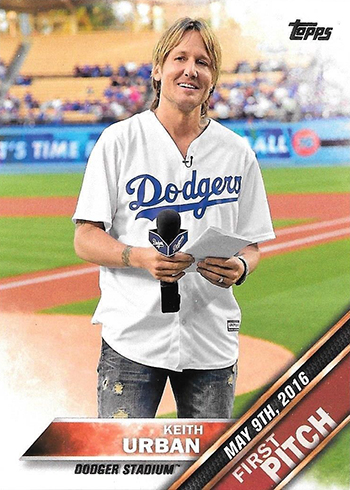 2016 Topps Update First Pitch Keith Urban