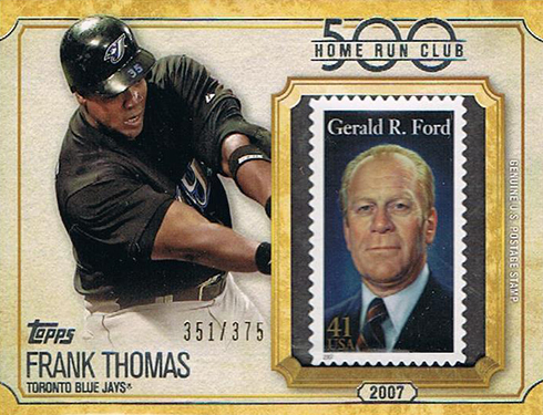 2016 Topps Update Series Baseball 500 Home Run Club Stamp Frank Thomas