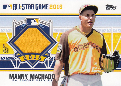 2016 Topps Update Series Baseball All-Star Stitches Manny Machado