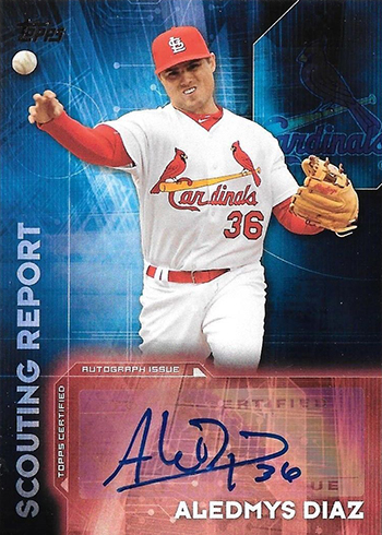 2016 Topps Update Series Baseball Scouting Report Autographs Aledmys Diaz
