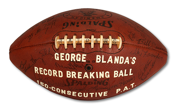 George Blanda 150 PAT Record-Breaking Ball
