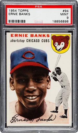 1954 Topps Ernie Banks PSA 9