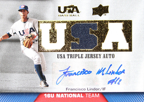 2018 Topps Update Francisco Lindor All-Star Jersey Relic Gold #ASR-FL Card  12/50