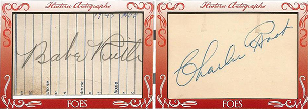 2016 Historic Autographs Friends N Foes Holiday Edition Babe Ruth Called Shot