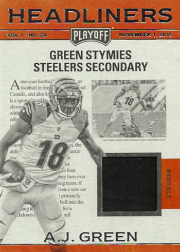 2016 Panini Playoff Football Headliners AJ Green