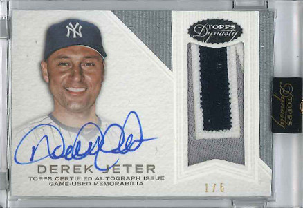 Derek Jeter Signed Baseball Card