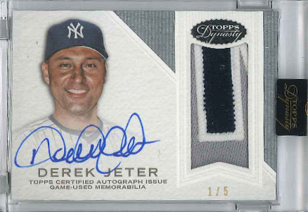 DEREK JETER Autographed 2009 Ultimate Collection Triple Materials