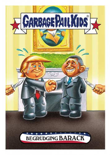 2016 Topps Garbage Pail Kids Dis-grace to the White House 67 Begrudging Barack