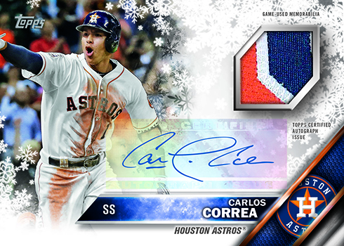2016 Topps Holiday Baseball Autograph Relic Carlos Correa