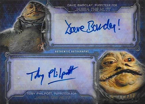 2016 Topps Star Wars Masterwork Dual Autograph Jabba