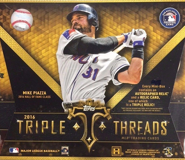 2016 Topps Triple Threads Baseball Hobby Box