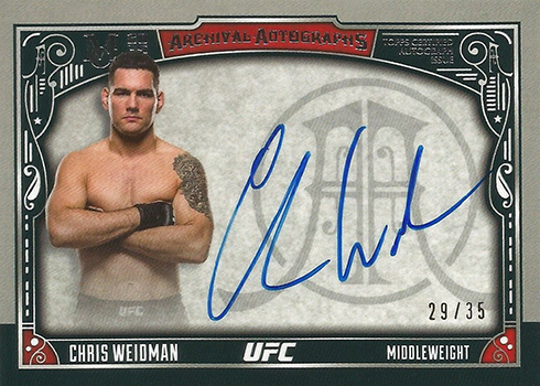 2016 Topps UFC Museum Collection Checklist