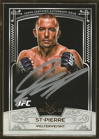 2016 Topps UFC Museum Collection Framed Autograph Gold Georges St-Pierre
