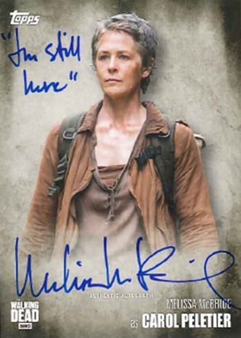 2016 Topps Walking Dead Season 5 Autographs Melissa McBride Inscribed