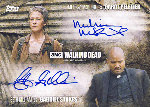 2016 Topps Walking Dead Season 5 Dual Autograph Carol Gabriel