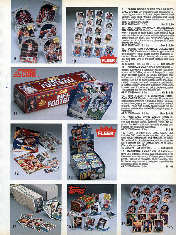 1991 Sears Christmas Catalog Football Basketball
