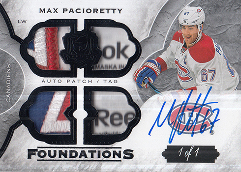 2015-16 Upper Deck The Cup Hockey Cup Foundations Patch Tag Autograph