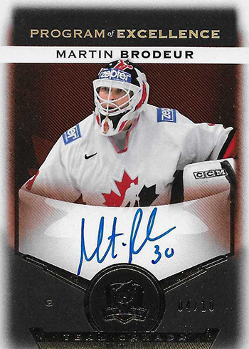 2015-16 Upper Deck The Cup Hockey Program of Excellence Martin Brodeur