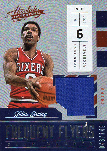 2016-17 Panini Absolute Basketball Frequent Flyers Julius Erving