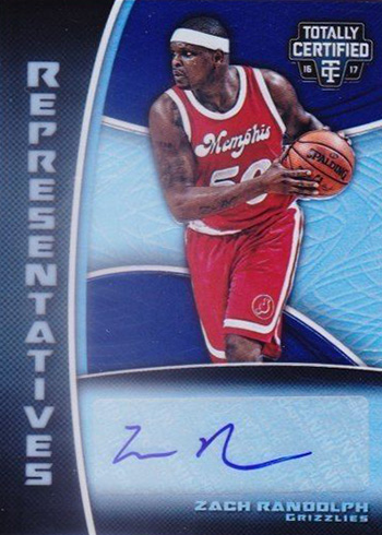 2016-17 Panini Totally Certified Basketball Representatives Mirror Zach Randolph Autograph