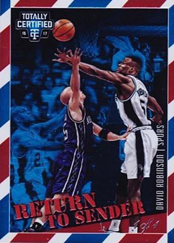 2016-17 Panini Totally Certified Basketball Return to Sender Holo Blue David Robinson 1-1